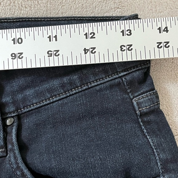 Citizens of Humanity Elsa Mid Rise Slim Crop Wren Washed Black Jeans Womens 24 - Picture 14 of 16